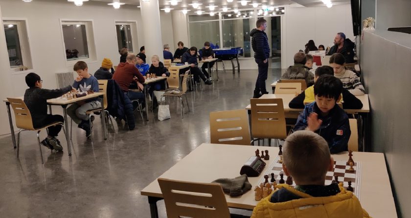 Sjakkturnering på Trondheim Idrettsungdomsskole