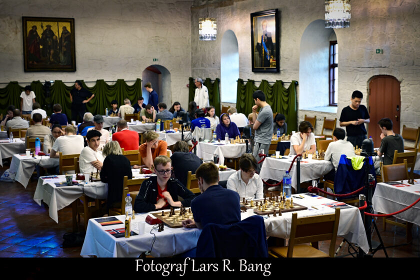 The grand hall “Herresalen” inside the Archbishop’s Palace hosted the Lewis Chess Legends 2024 tournament beside Nidaros Cathedral in Trondheim.